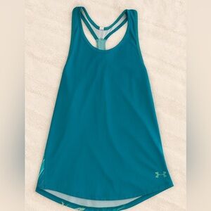 Under Armour Blue and green athletic tank top size youth large